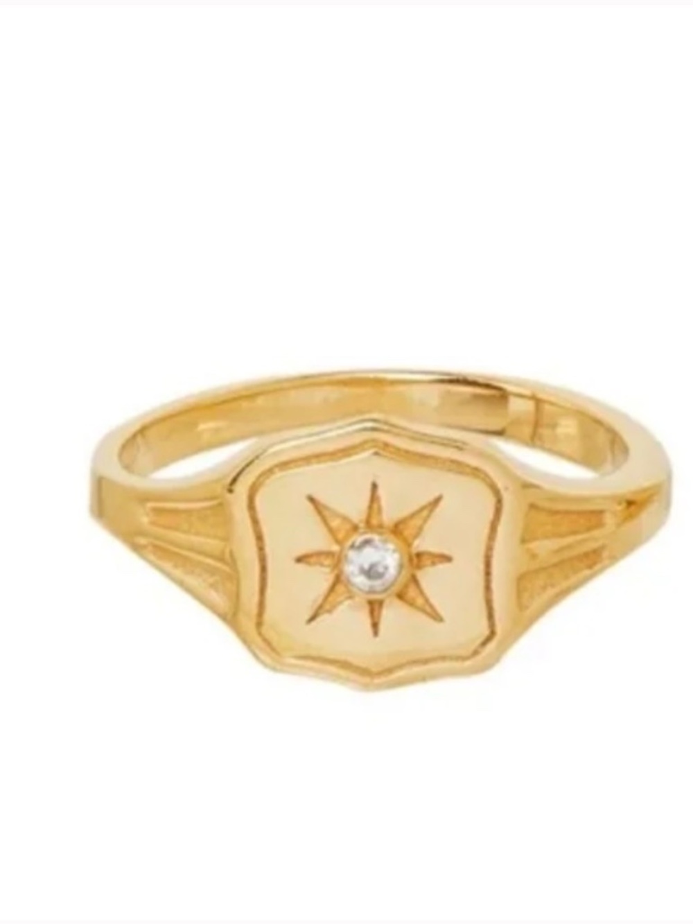 NEW $250 Spell & The Gypsy Collection Wild Love Gold Signet Ring Sz 7 Boho